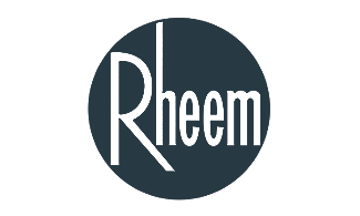 Rheem, commercial HVAC equipment logo.