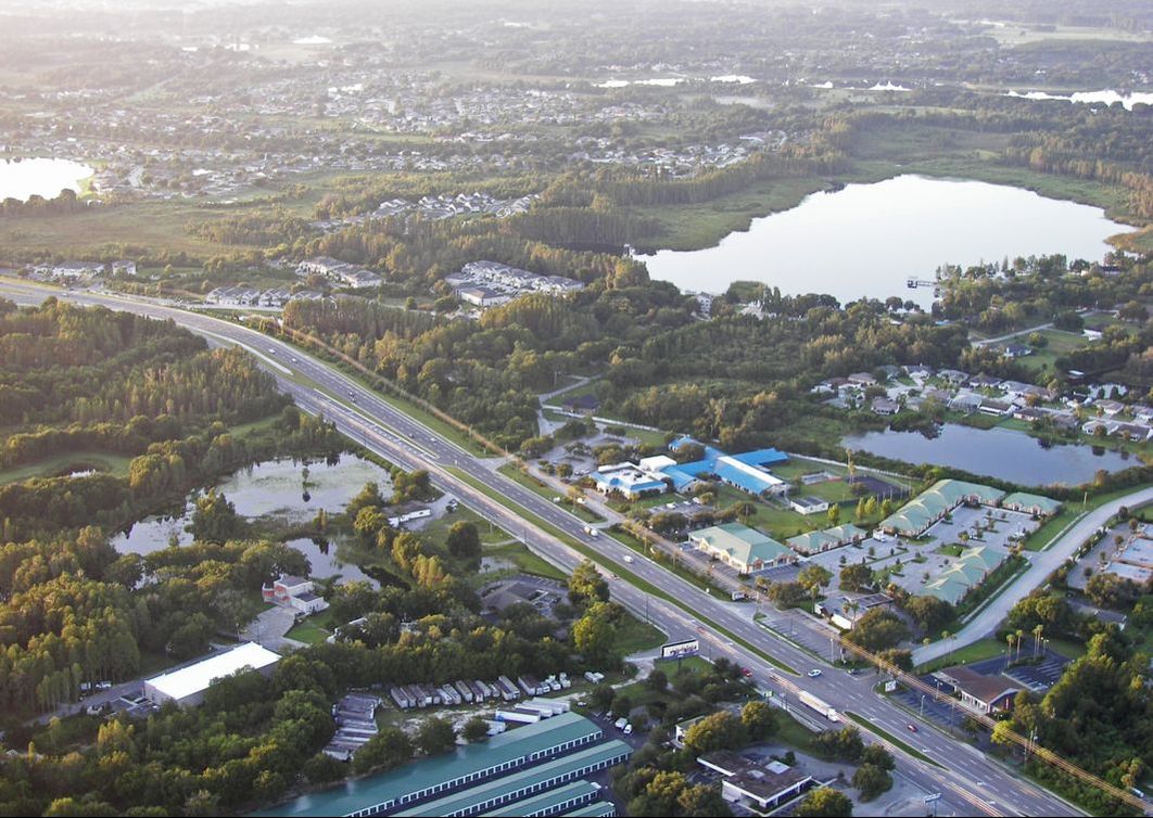 Photo of an aerial view of central Florida including near Lake Mary and JEM HVAC offices.