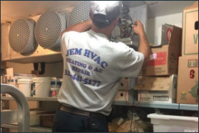 Example image of commercial and residential refrigeration repairs completed by JEM HVAC.